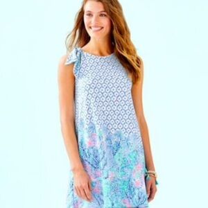 Lilly Pulitzer Luella Sleeveless Shift Swing Swing Sea La Vie Dress Like New